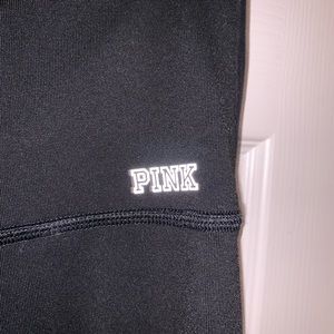 VS Pink Ultimate Mesh Black Leggings